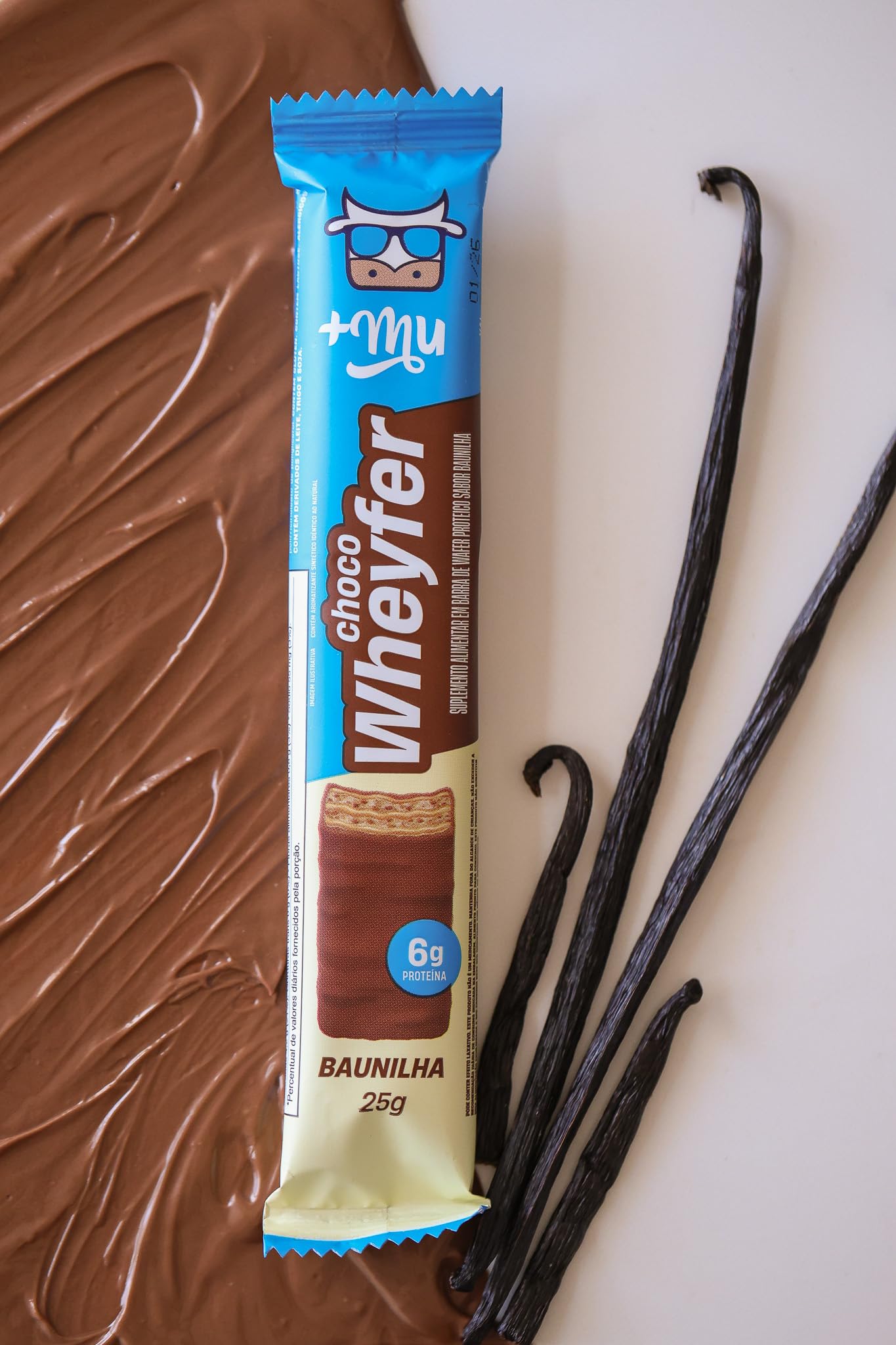 Mais Mu - Chocowheyfer Proteico Protein Snack Bar - Vanilla Flavor - Contains 12 Units